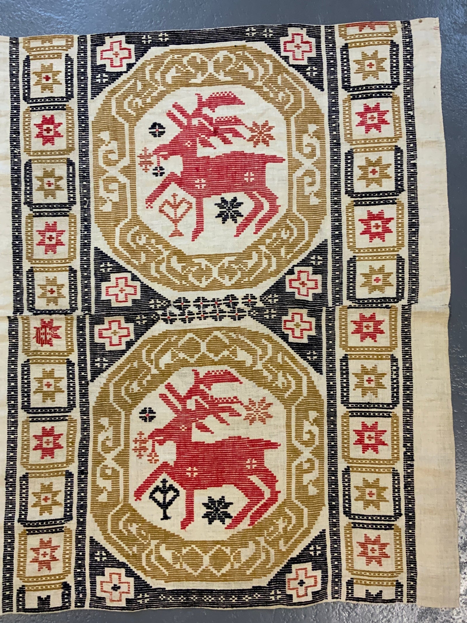 Swedish Drättaduk wool weft-float (138 x 125cm)