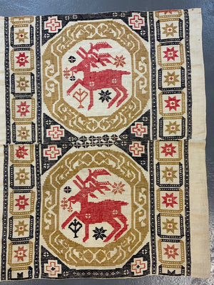 Swedish Drättaduk wool weft-float (138 x 125cm)