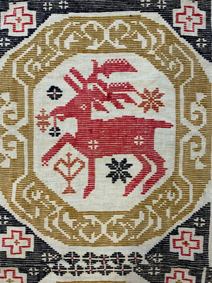 Swedish Drättaduk wool weft-float (138 x 125cm)