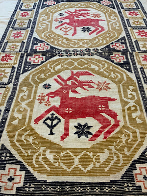 Swedish Drättaduk wool weft-float (138 x 125cm)