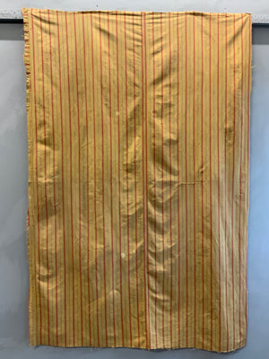 Vintage striped yellow cotton cloth *AF* 202 x 141cm