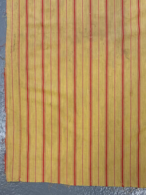 Vintage striped yellow cotton cloth *AF* 202 x 141cm