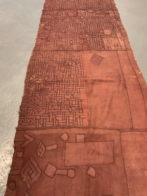 DRC Congo Bushong Kuba rafia (302 x 75cm)