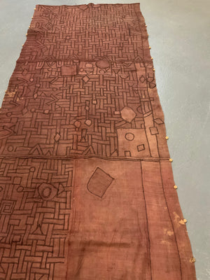 DRC Congo Bushong Kuba rafia (302 x 75cm)