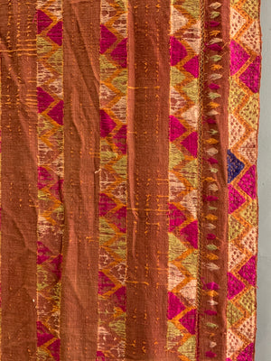 Indian Punjab fulkari phulkari shawl  (264 x 134cm)