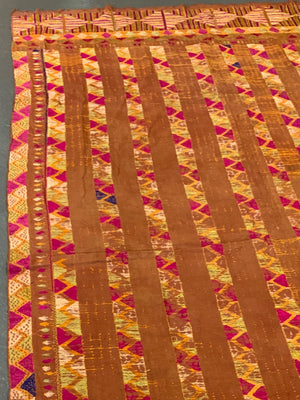 Indian Punjab fulkari phulkari shawl  (264 x 134cm)
