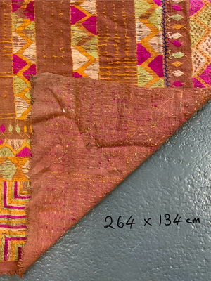 Indian Punjab fulkari phulkari shawl  (264 x 134cm)