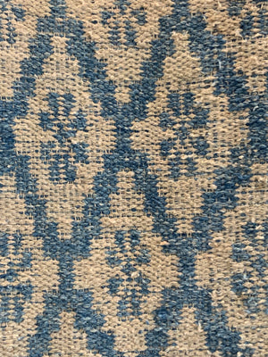 Yazd Zilu antique indigo & white cotton doubleweave (249 x 117cm)