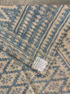 Yazd Zilu antique indigo & white cotton doubleweave (249 x 117cm)