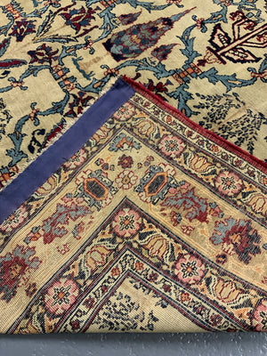 Ravar Kirman all-over design antique rug (210 x 136cm)