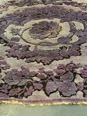 Savonnerie antique sampler small rug (92 x 92cm)