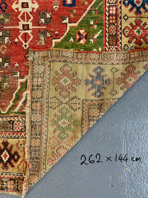 Turkish Dazkri antique rug (262 x 144cm)