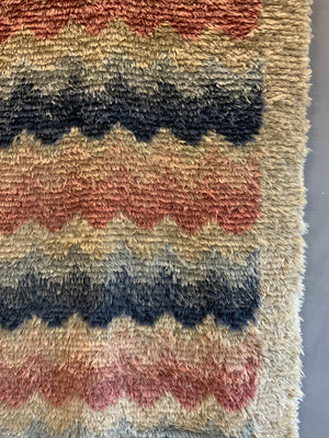 Swedish / Finnish vintage Rya rug (210 x 140cm)