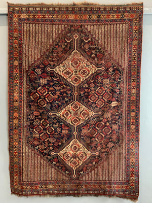 Khamseh antique rug (199 x 137cm)