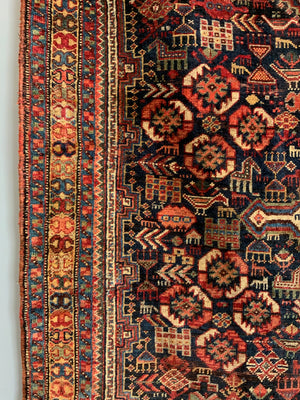 Khamseh antique rug (199 x 137cm)