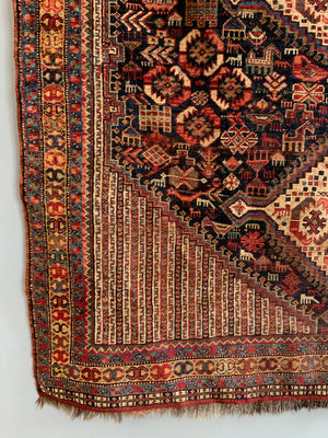 Khamseh antique rug (199 x 137cm)
