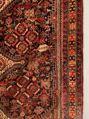 Khamseh antique rug (199 x 137cm)