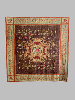 French Aubusson tapestry carpet (231 x 224cm)