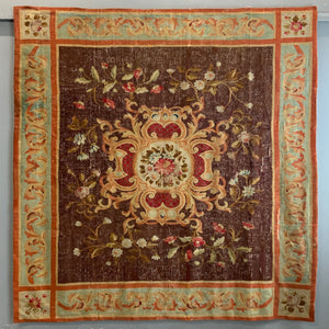 French Aubusson tapestry carpet (231 x 224cm)
