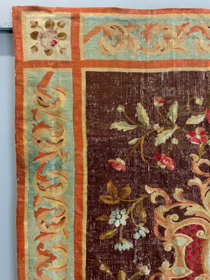 French Aubusson tapestry carpet (231 x 224cm)