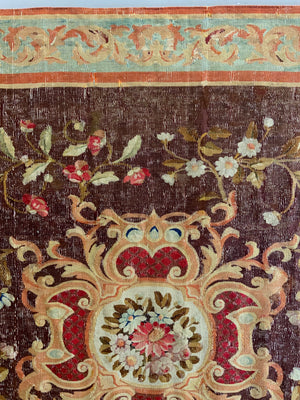 French Aubusson tapestry carpet (231 x 224cm)