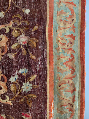 French Aubusson tapestry carpet (231 x 224cm)