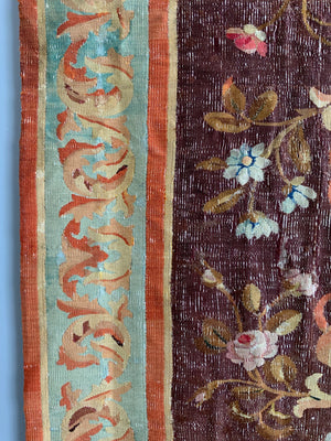 French Aubusson tapestry carpet (231 x 224cm)