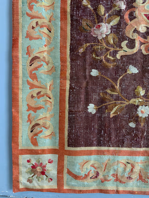 French Aubusson tapestry carpet (231 x 224cm)