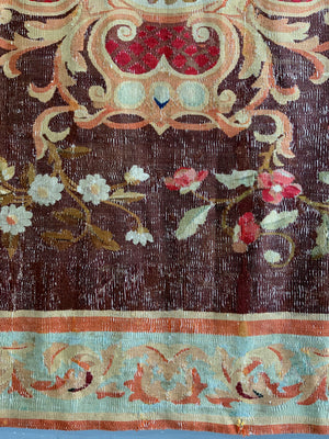 French Aubusson tapestry carpet (231 x 224cm)
