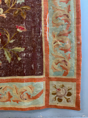 French Aubusson tapestry carpet (231 x 224cm)