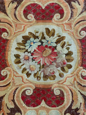 French Aubusson tapestry carpet (231 x 224cm)