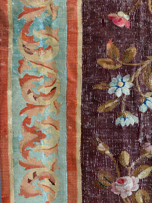 French Aubusson tapestry carpet (231 x 224cm)