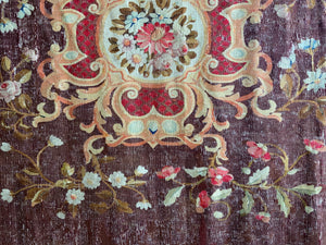 French Aubusson tapestry carpet (231 x 224cm)