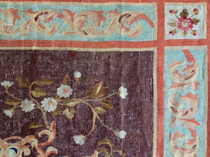 French Aubusson tapestry carpet (231 x 224cm)