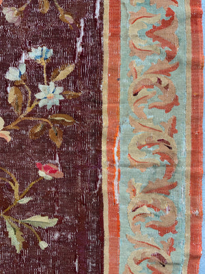 French Aubusson tapestry carpet (231 x 224cm)