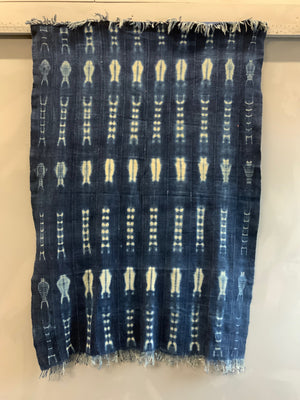 Burkina Faso  indigo womans shawl (152 x 108cm)