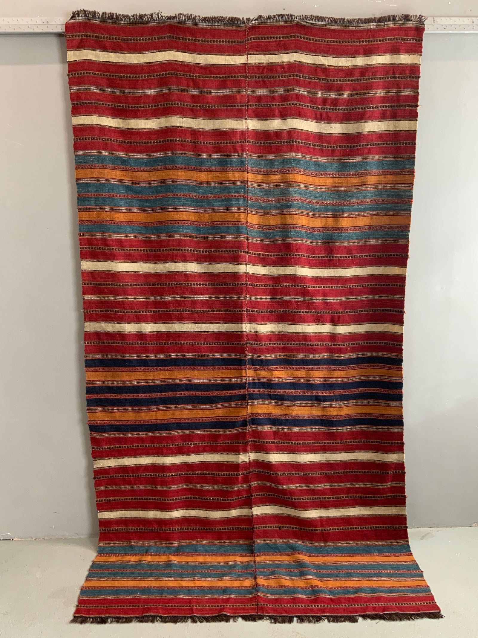 Mazandaran striped fine flatweave (280 x 148cm)
