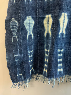 Burkina Faso  indigo womans shawl (152 x 108cm)