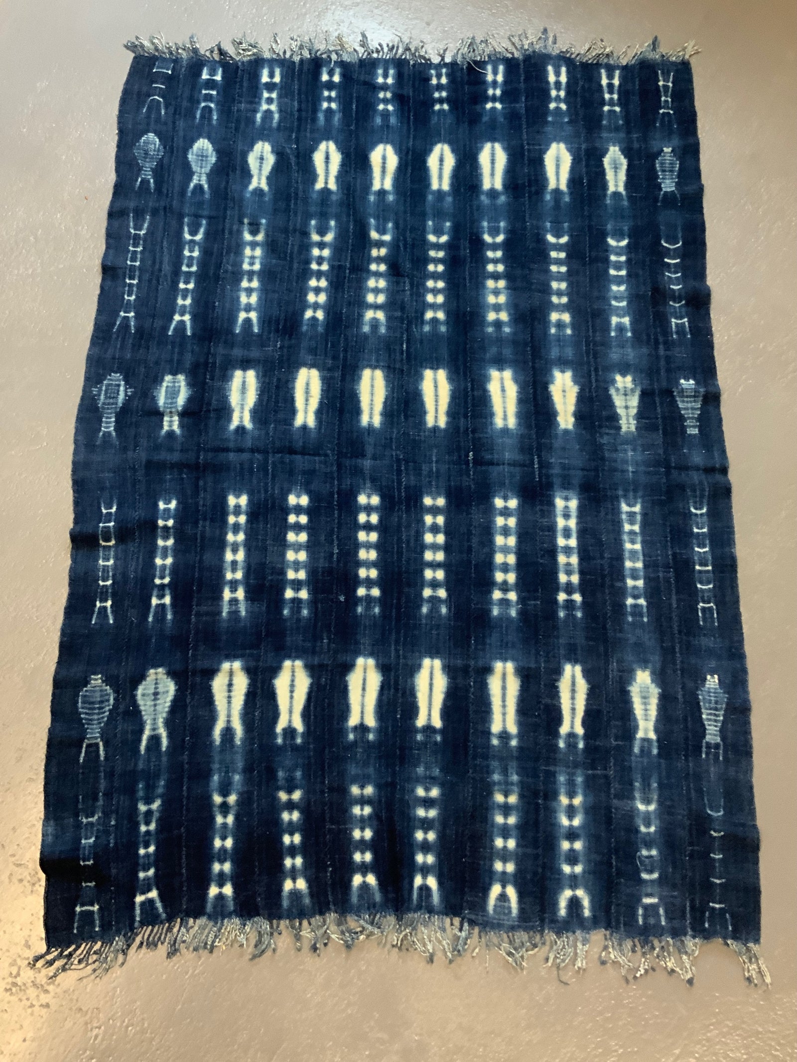 Burkina Faso  indigo womans shawl (152 x 108cm)