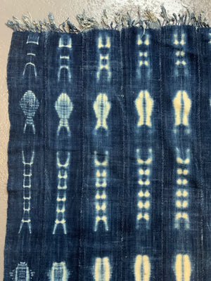 Burkina Faso  indigo womans shawl (152 x 108cm)
