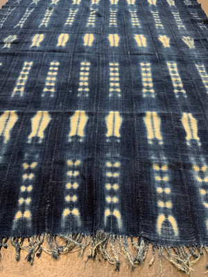 Burkina Faso  indigo womans shawl (152 x 108cm)