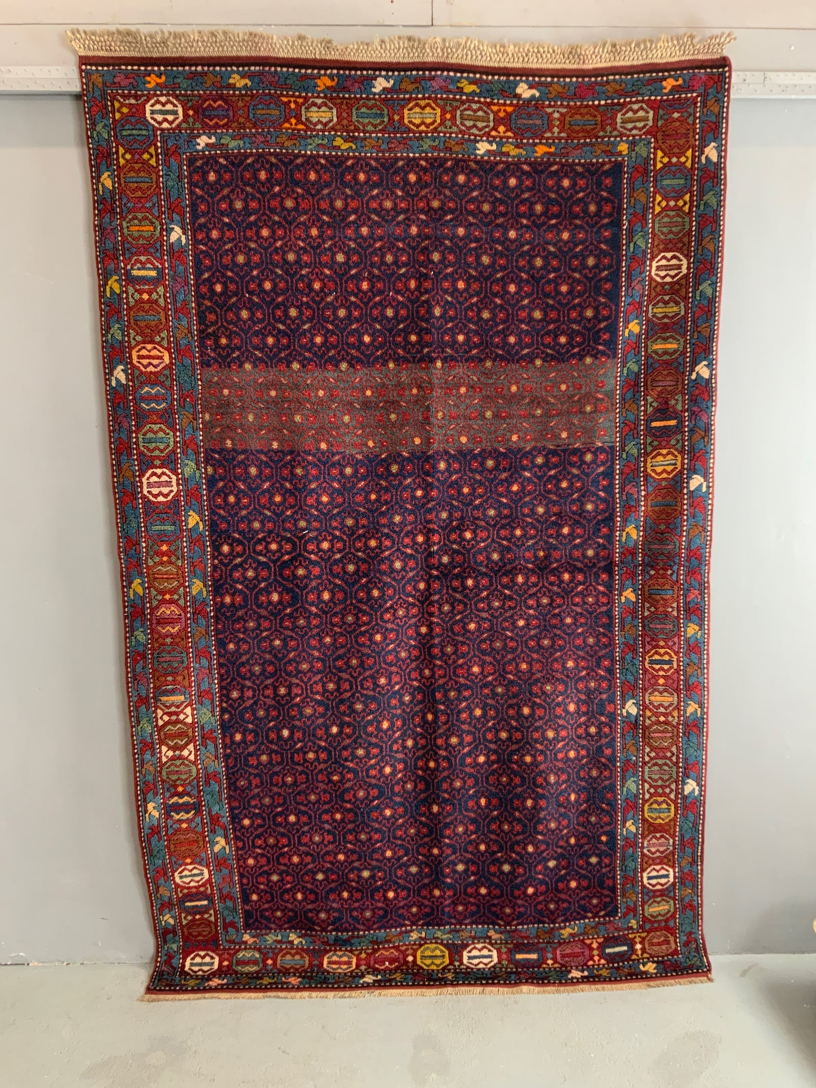 South Caucasian vintage Kazak long rug (247 x 158cm)
