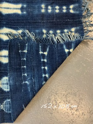 Burkina Faso  indigo womans shawl (152 x 108cm)