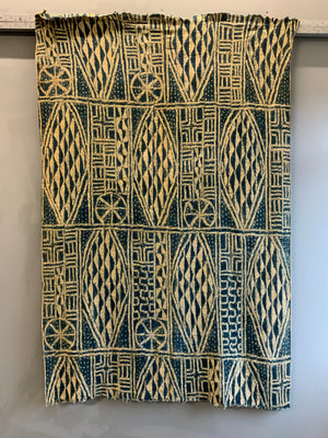 Cameroon vintage Ndop indigo block print (150 x 99cm)