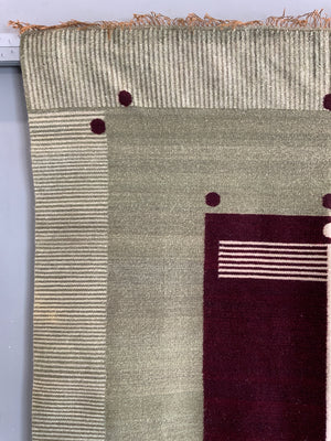 Bauhaus type tapestry rug signed HBT (181 x 118cm)