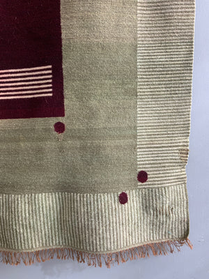 Bauhaus type tapestry rug signed HBT (181 x 118cm)