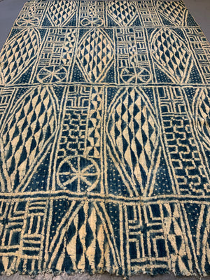 Cameroon vintage Ndop indigo block print (150 x 99cm)