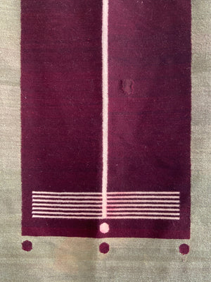 Bauhaus type tapestry rug signed HBT (181 x 118cm)