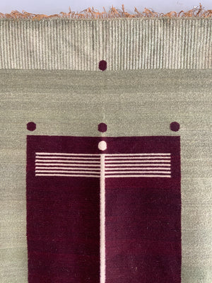 Bauhaus type tapestry rug signed HBT (181 x 118cm)