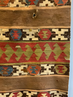 Turkish Aydin antique kilim fragment(s) (226 x 137cm)